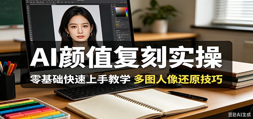 AI颜值复刻实操，零基础快速上手教学，多图人像还原技巧-止水留痕