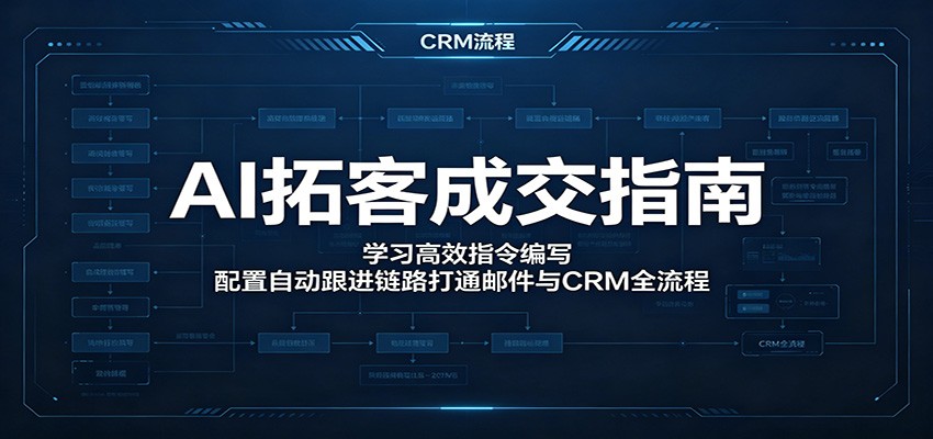 AI拓客成交指南：学习高效指令编写，配置自动跟进链路打通邮件与CRM全流程-止水留痕