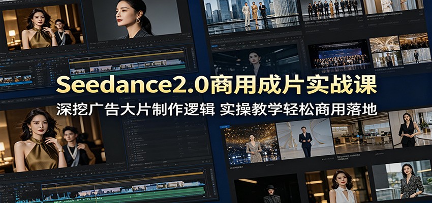 Seedance2.0商用成片实战课：深挖广告大片制作逻辑，实操教学轻松商用落地-止水留痕