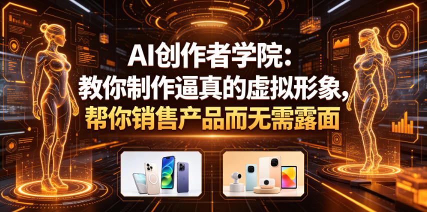 AI创作者学院：教你制作逼真的虚拟形象，帮你销售产品而无需露面【原创双语字幕】-止水留痕
