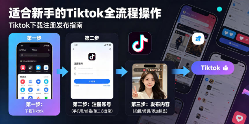 Tiktok下载注册发布，适合新手的Tiktok全流程操作-止水留痕