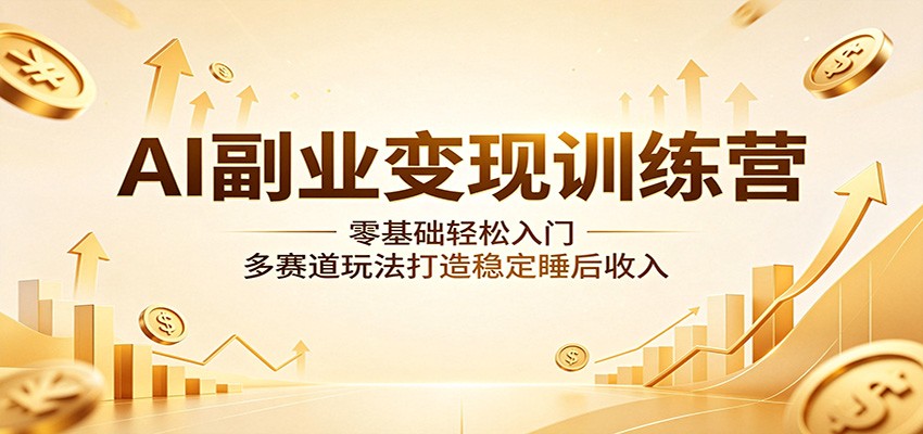 AI副业变现训练营:零基础轻松入门,多赛道玩法打造稳定睡后收入-止水留痕