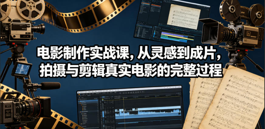 电影制作实战课，从灵感到成片，拍摄与剪辑真实电影的完整过程【原创双语字幕】-止水留痕