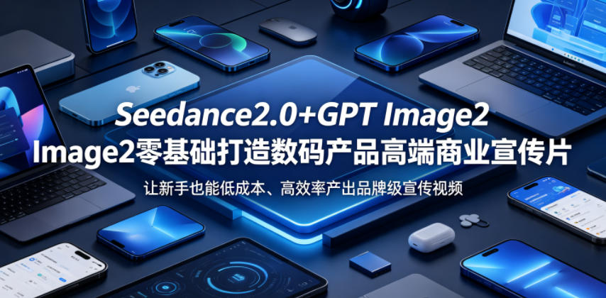 Seedance2.0+GPT Image2零基础打造数码产品高端商业宣传片，让新手也能低成本、高效率产出品牌级宣传视频-止水留痕