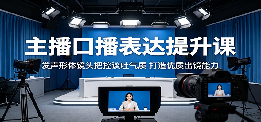 主播口播表达提升课：发声形体镜头把控谈吐气质，打造优质出镜能力-止水留痕