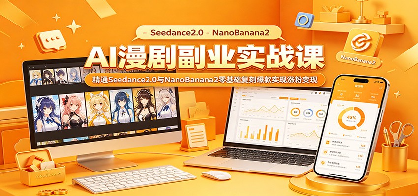 AI漫剧副业实战课：精通Seedance2.0与NanoBanana2零基础复刻爆款实现涨粉变现-止水留痕