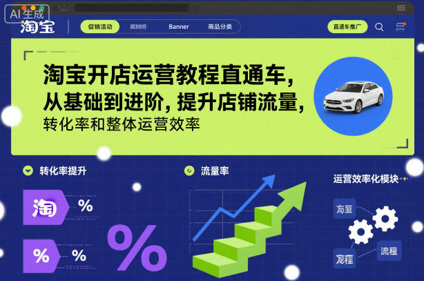 淘宝开店运营教程直通车，从基础到进阶，提升店铺流量，转化率和整体运营效率(更新26年05月27日)-止水留痕