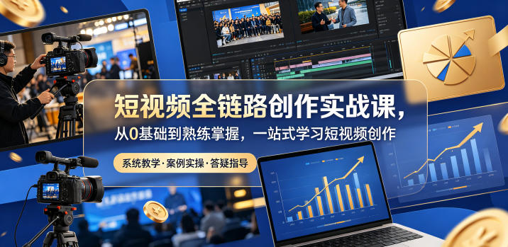 短视频全链路创作实战课，从0基础到熟练掌握，一站式学习短视频创作-止水留痕