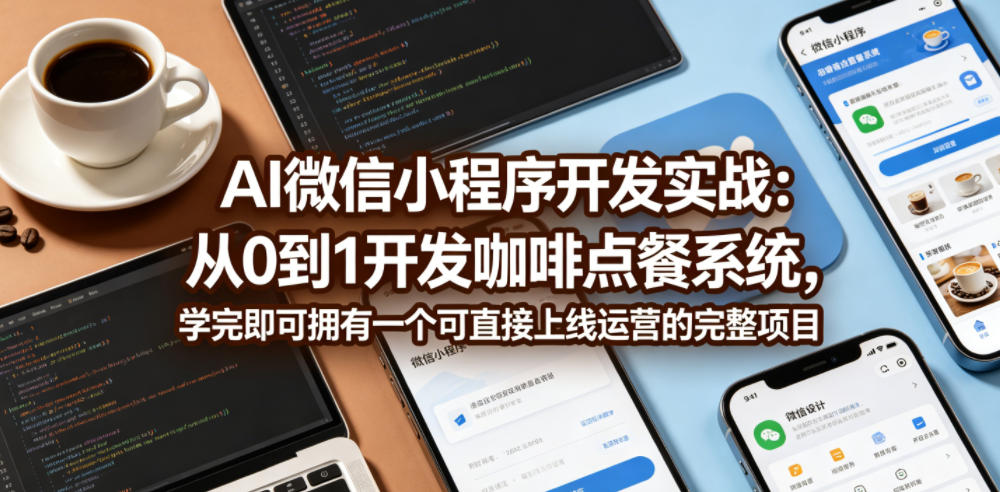 AI微信小程序开发实战：从0到1开发咖啡点餐系统，学完即可拥有一个可直接上线运营的完整项目-止水留痕