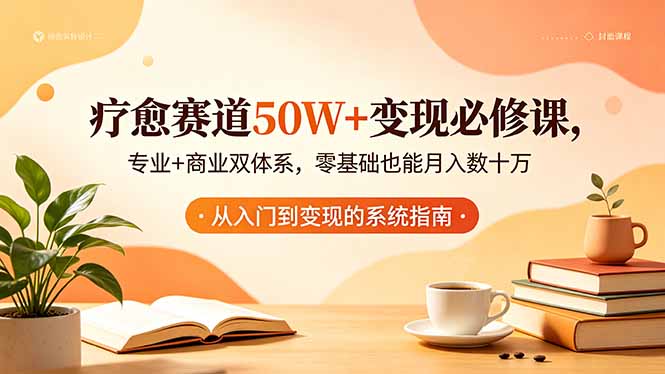疗愈赛道50W+变现必修课，专业+商业双体系，零基础也能月入数十万-止水留痕