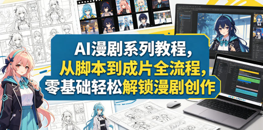 AI漫剧系列教程，从脚本到成片全流程，零基础轻松解锁漫剧创作-止水留痕